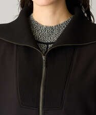 PZTAG11340 GEORGES RECH(ジョルジュ・レッシュ) ストレッチダンボールジップアップブルゾン ブラック