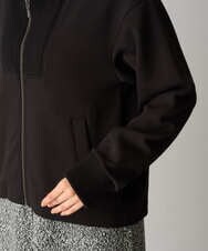 PZTAG11340 GEORGES RECH(ジョルジュ・レッシュ) ストレッチダンボールジップアップブルゾン ブラック
