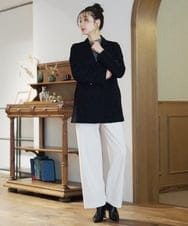 PZTAG42430 GEORGES RECH(ジョルジュ・レッシュ)  [セットアップ対応]ダブルブレストジャージーテーラードジャケット ブラック