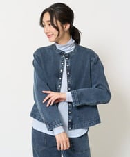 PZTEA26360 GEORGES RECH(ジョルジュ・レッシュ)  [セットアップ対応]8.5ozスウェットデニムジャケット ブルー