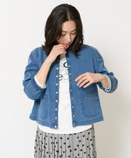 PZTEA26360 GEORGES RECH(ジョルジュ・レッシュ)  [セットアップ対応]8.5ozスウェットデニムジャケット ブルー