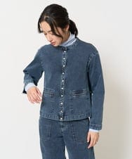 PZTEA26360 GEORGES RECH(ジョルジュ・レッシュ)  [セットアップ対応]8.5ozスウェットデニムジャケット ブルー