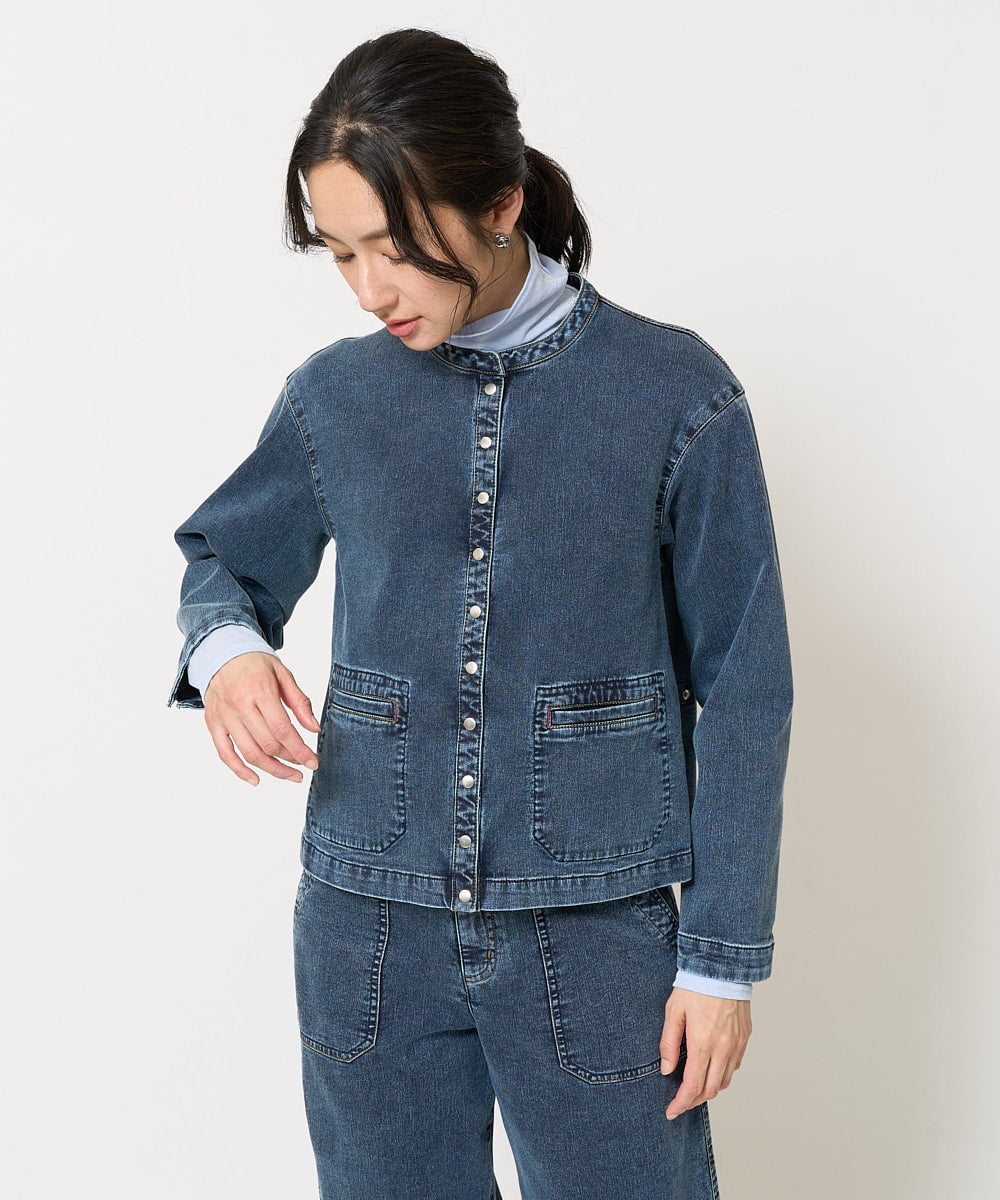 PZTEA26360 GEORGES RECH(ジョルジュ・レッシュ)  [セットアップ対応]8.5ozスウェットデニムジャケット ブルー