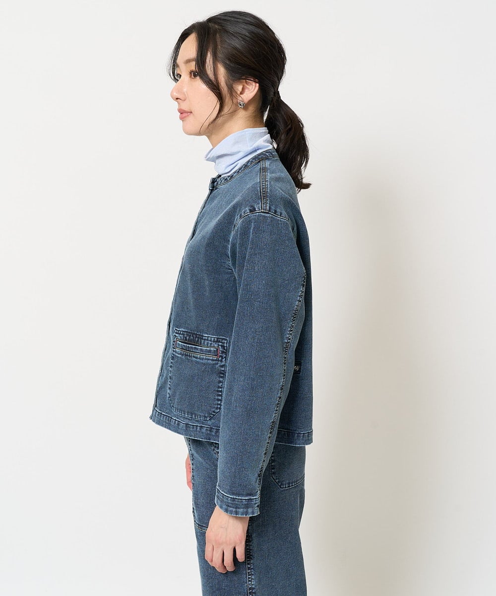 PZTEA26360 GEORGES RECH(ジョルジュ・レッシュ)  [セットアップ対応]8.5ozスウェットデニムジャケット ブルー