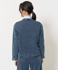 PZTEA26360 GEORGES RECH(ジョルジュ・レッシュ)  [セットアップ対応]8.5ozスウェットデニムジャケット ブルー
