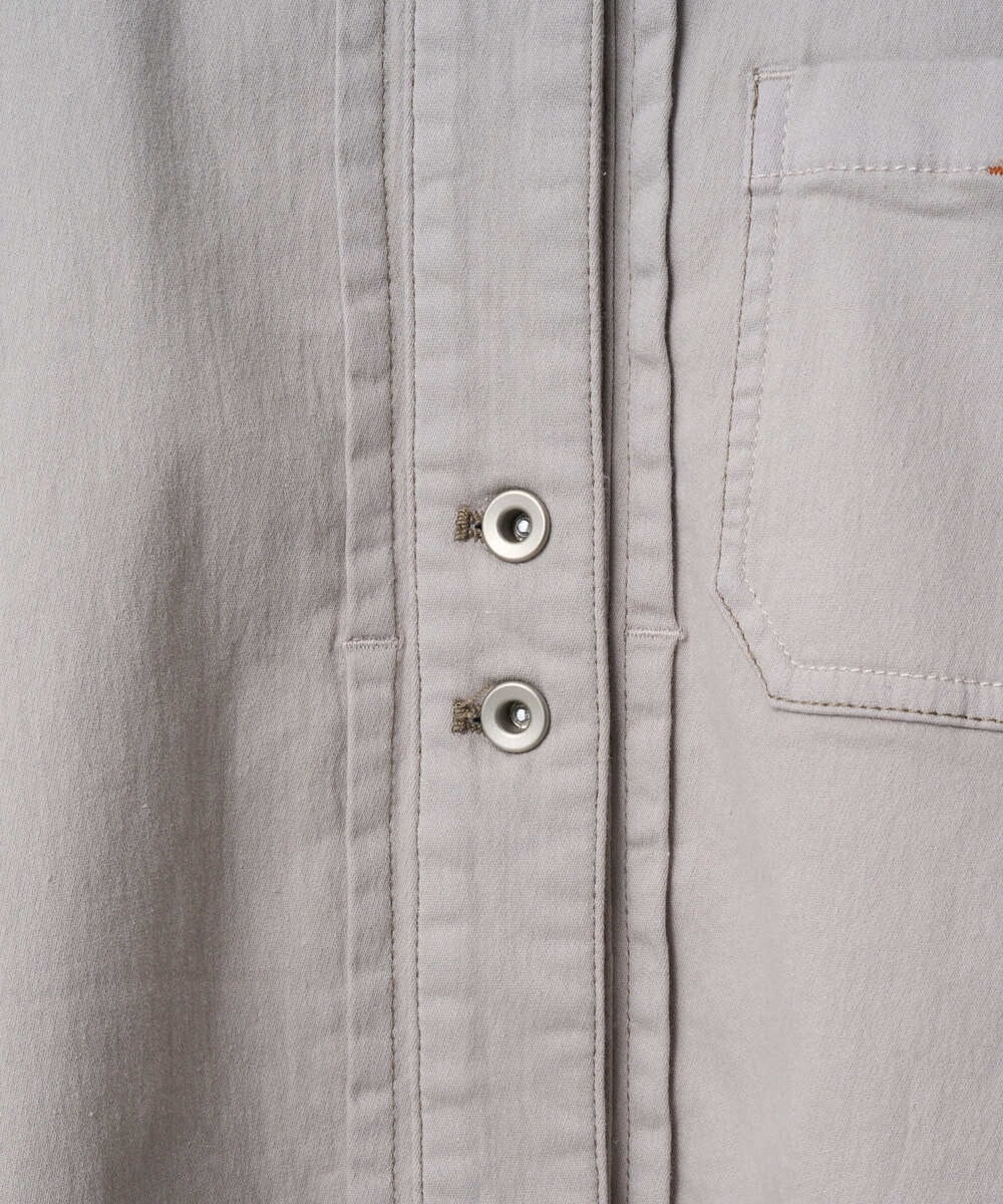 PZTEE01360 GEORGES RECH(ジョルジュ・レッシュ)  [セットアップ対応]ノーカラージャージーデニムジャケット ブルー