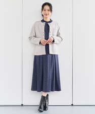 PZTEE01360 GEORGES RECH(ジョルジュ・レッシュ)  [セットアップ対応]ノーカラージャージーデニムジャケット ブルー