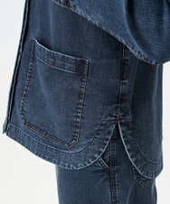 PZTEE01360 GEORGES RECH(ジョルジュ・レッシュ)  [セットアップ対応]ノーカラージャージーデニムジャケット ブルー