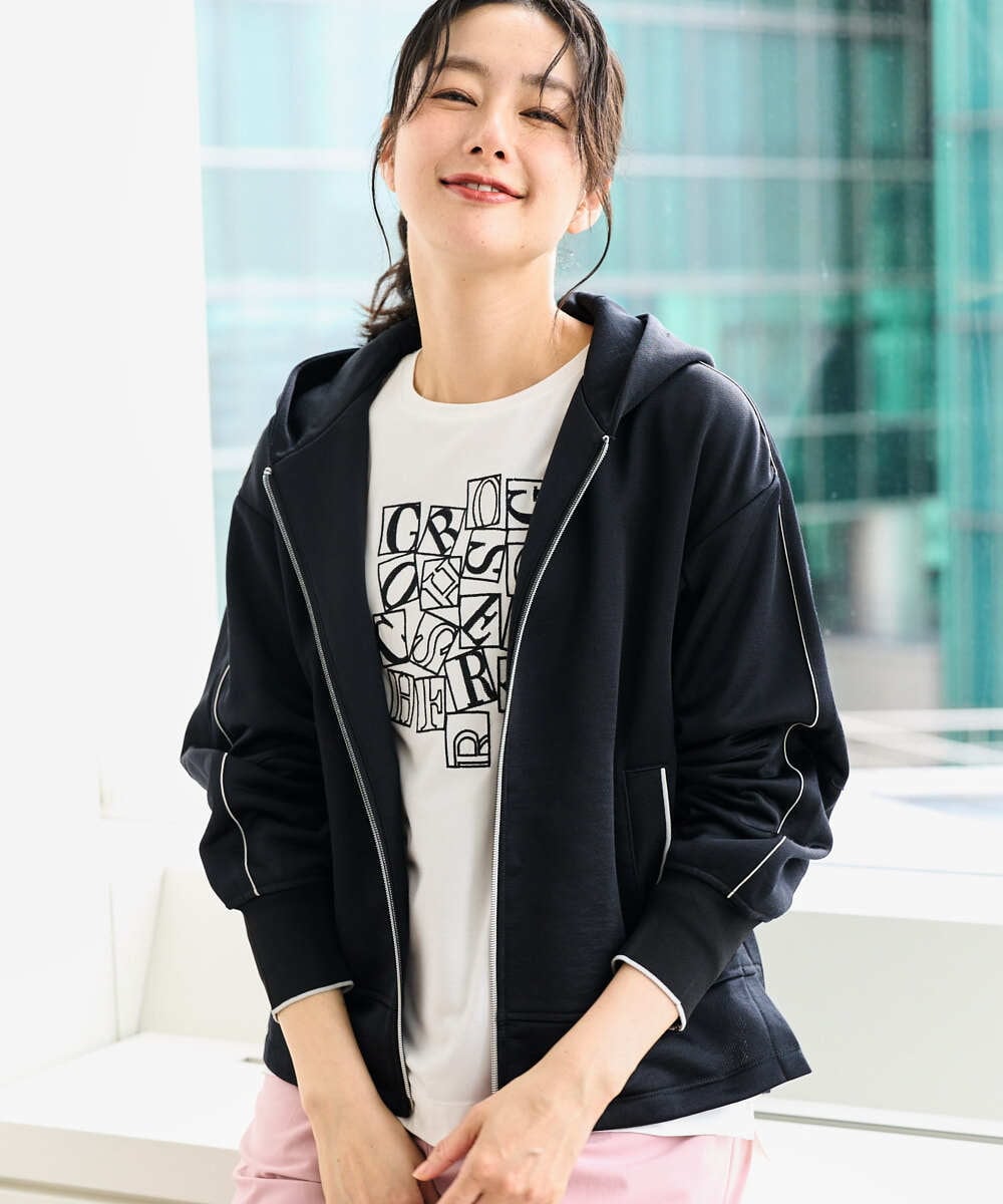 PZTEE02330 GEORGES RECH(ジョルジュ・レッシュ) ジャージージップフードパーカー ネイビー