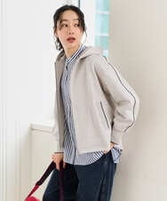 PZTEE02330 GEORGES RECH(ジョルジュ・レッシュ) ジャージージップフードパーカー ライトグレー