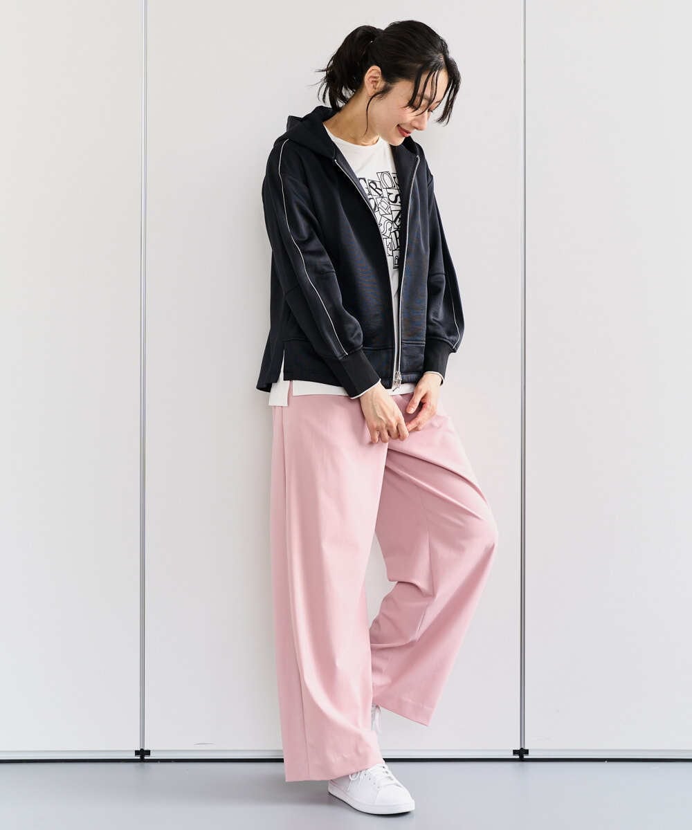 PZTEE02330 GEORGES RECH(ジョルジュ・レッシュ) ジャージージップフードパーカー ライトグレー