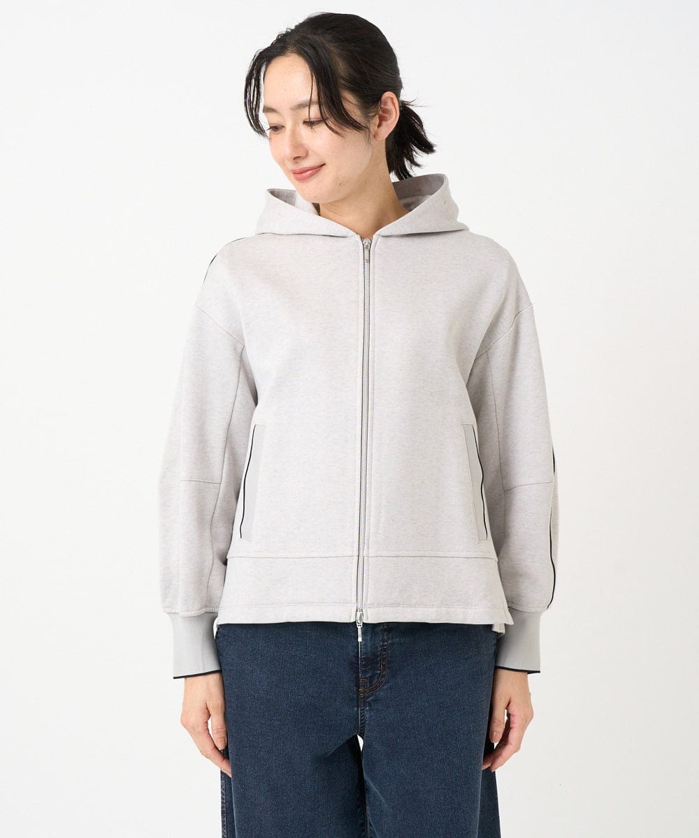 PZTEE02330 GEORGES RECH(ジョルジュ・レッシュ) ジャージージップフードパーカー ライトグレー