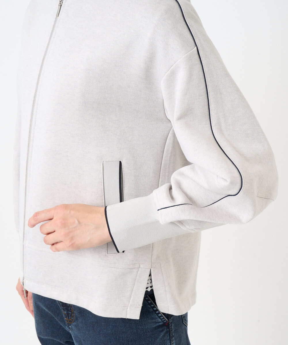 PZTEE02330 GEORGES RECH(ジョルジュ・レッシュ) ジャージージップフードパーカー ライトグレー