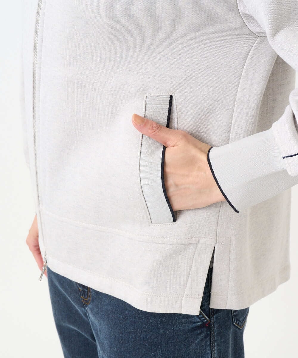 PZTEE02330 GEORGES RECH(ジョルジュ・レッシュ) ジャージージップフードパーカー ライトグレー