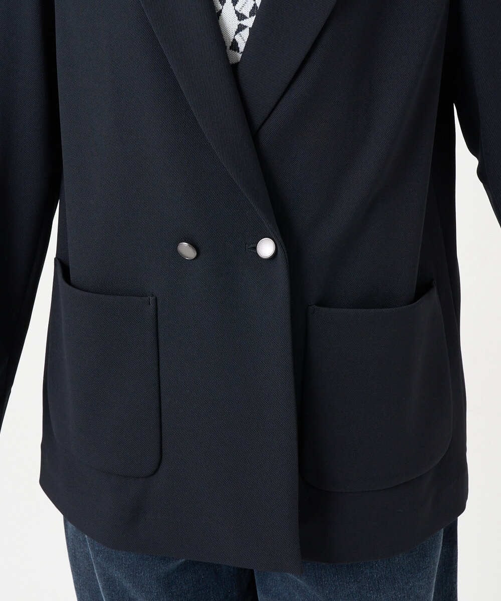 PZTEE03390 GEORGES RECH(ジョルジュ・レッシュ)  [日本製]ジャージーテーラードジャケット ネイビー