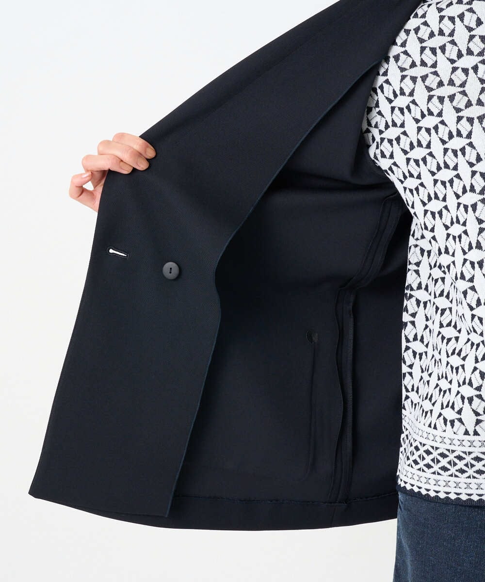 PZTEE03390 GEORGES RECH(ジョルジュ・レッシュ)  [日本製]ジャージーテーラードジャケット ネイビー