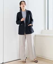 PZTEE03390 GEORGES RECH(ジョルジュ・レッシュ)  [日本製]ジャージーテーラードジャケット ネイビー