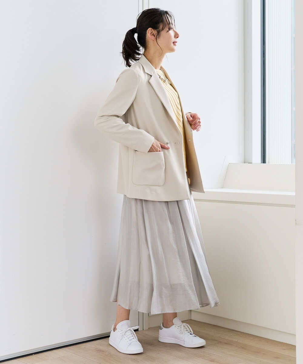 PZTEE03390 GEORGES RECH(ジョルジュ・レッシュ)  [日本製]ジャージーテーラードジャケット ネイビー