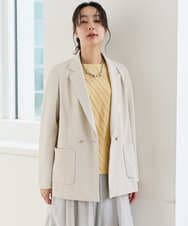 PZTEE03390 GEORGES RECH(ジョルジュ・レッシュ)  [日本製]ジャージーテーラードジャケット ネイビー