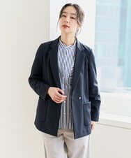 PZTEE03390 GEORGES RECH(ジョルジュ・レッシュ)  [日本製]ジャージーテーラードジャケット ネイビー