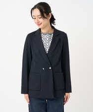 PZTEE03390 GEORGES RECH(ジョルジュ・レッシュ)  [日本製]ジャージーテーラードジャケット ネイビー