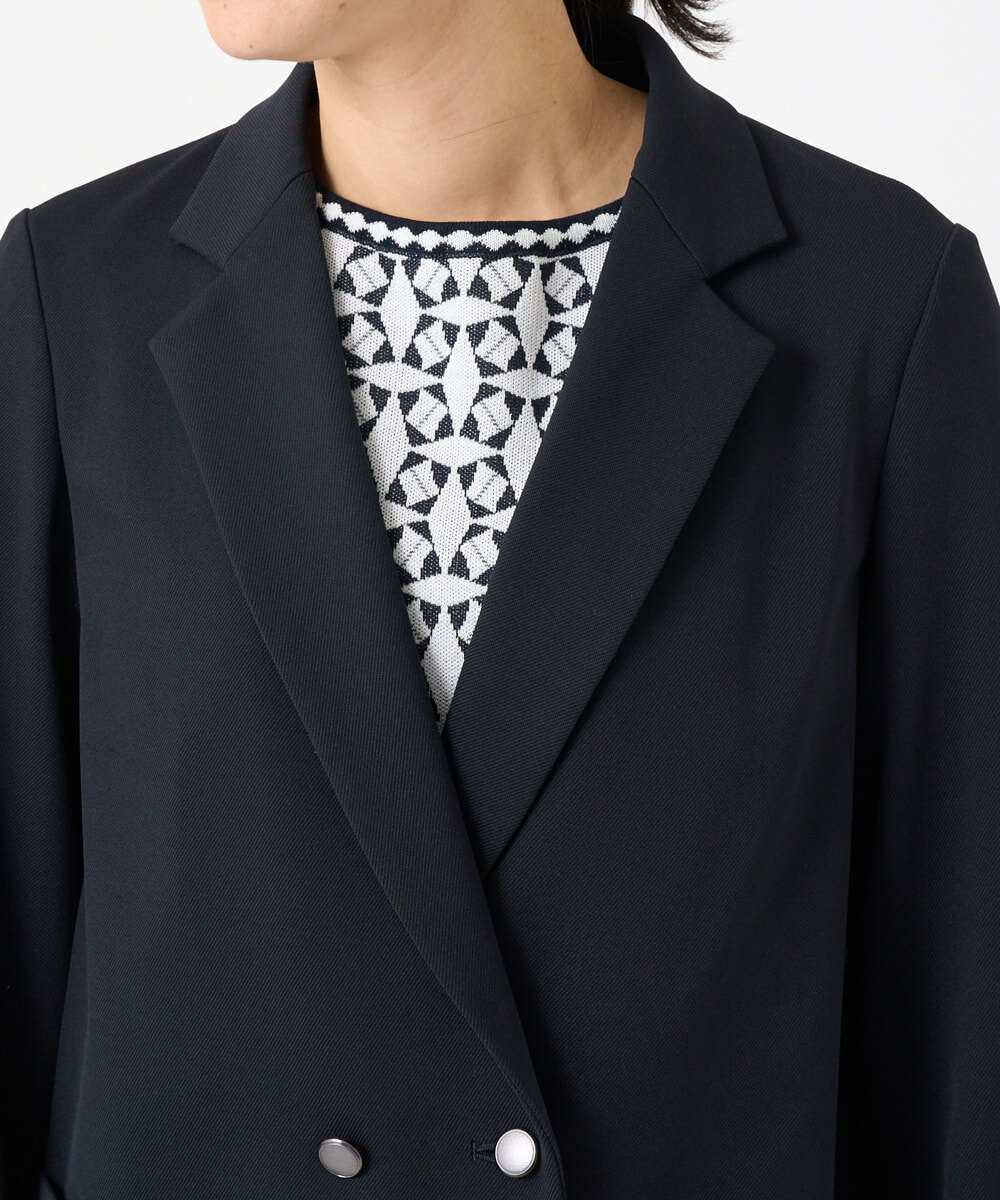 PZTEE03390 GEORGES RECH(ジョルジュ・レッシュ)  [日本製]ジャージーテーラードジャケット ネイビー