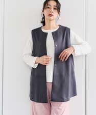 PZTEE20330 GEORGES RECH(ジョルジュ・レッシュ)  [セットアップ対応]ダンボールティアードフレアジレ ダークグレー