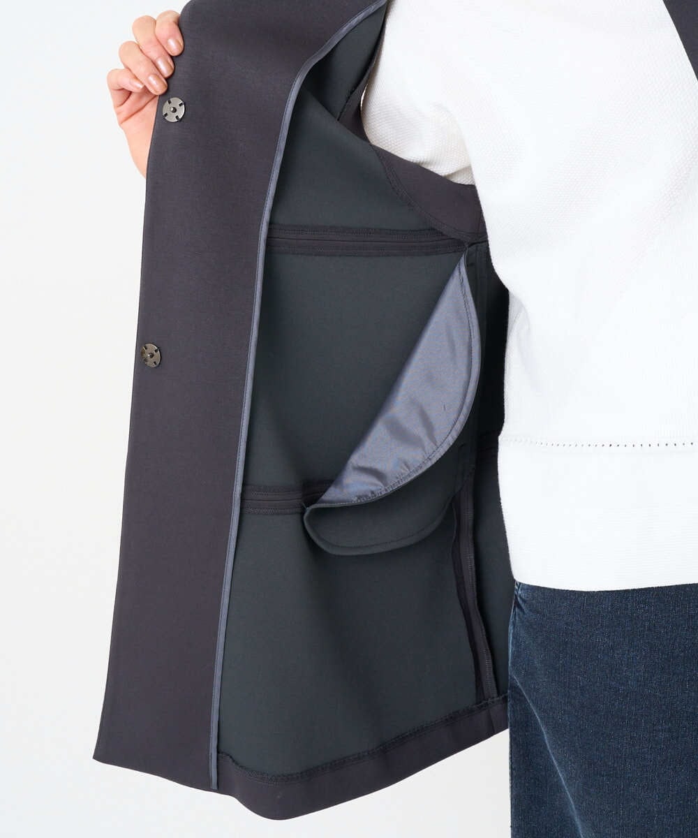 PZTEE20330 GEORGES RECH(ジョルジュ・レッシュ)  [セットアップ対応]ダンボールティアードフレアジレ ダークグレー