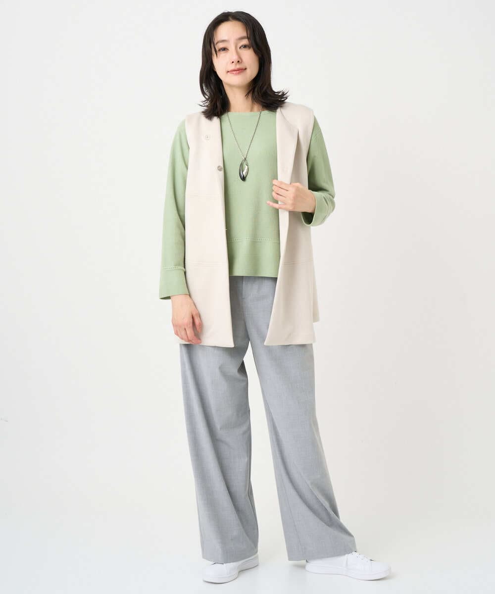 PZTEE20330 GEORGES RECH(ジョルジュ・レッシュ)  [セットアップ対応]ダンボールティアードフレアジレ ダークグレー