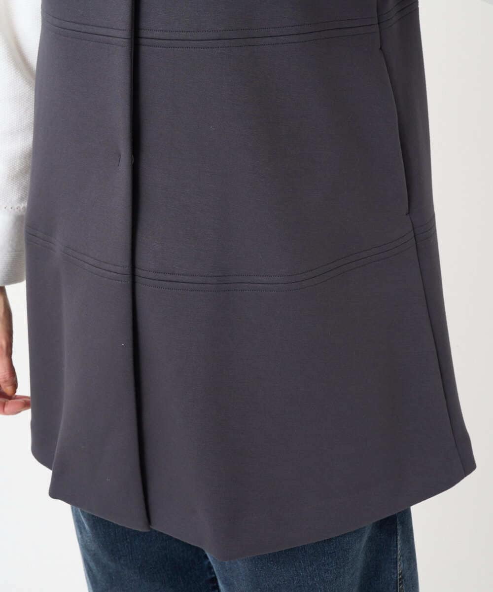 PZTEE20330 GEORGES RECH(ジョルジュ・レッシュ)  [セットアップ対応]ダンボールティアードフレアジレ ダークグレー