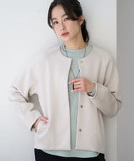 PZTEE21360 GEORGES RECH(ジョルジュ・レッシュ)  [セットアップ対応]ダンボールジャージーブルゾン ベージュ