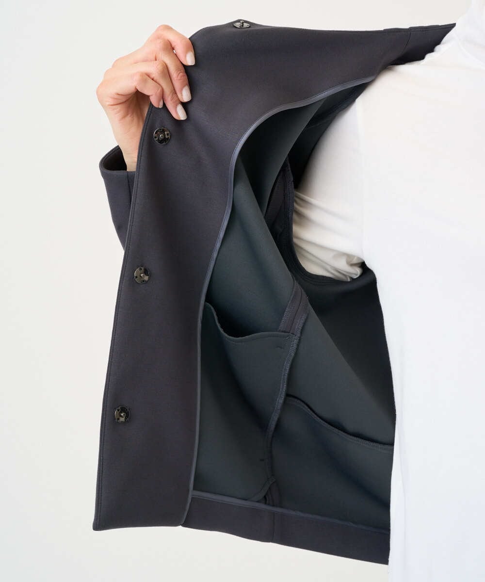 PZTEE21360 GEORGES RECH(ジョルジュ・レッシュ)  [セットアップ対応]ダンボールジャージーブルゾン ダークグレー