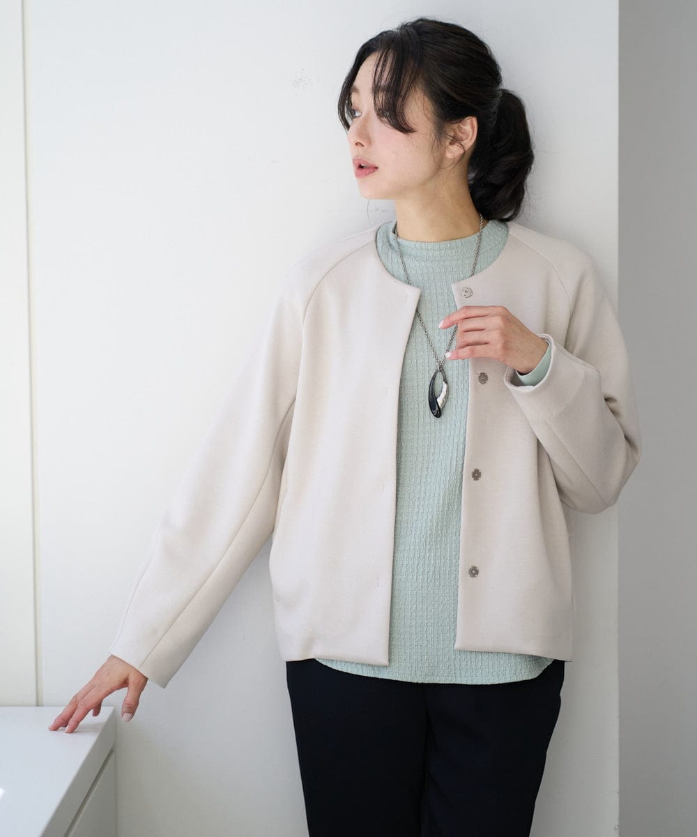 PZTEE21360 GEORGES RECH(ジョルジュ・レッシュ)  [セットアップ対応]ダンボールジャージーブルゾン ダークグレー