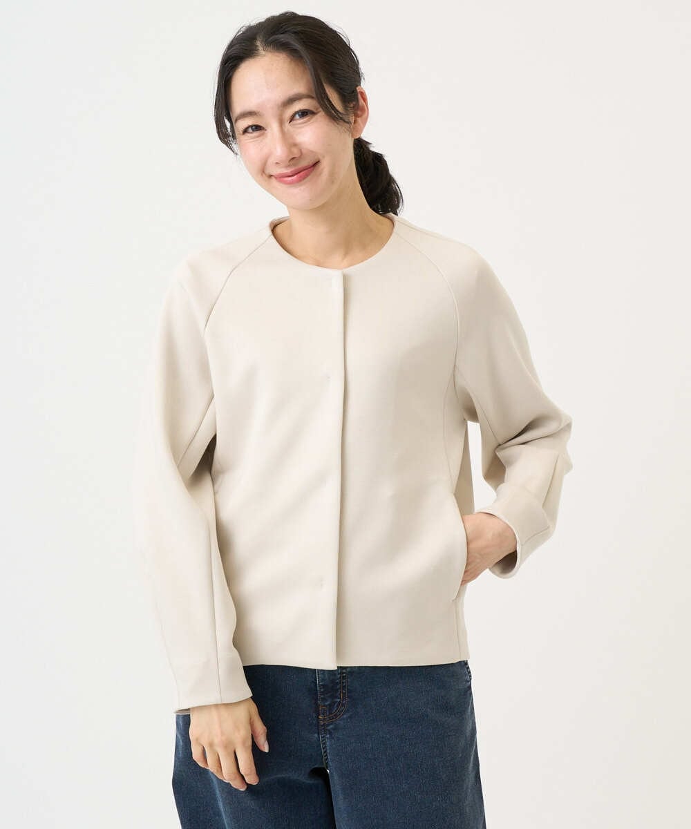 PZTEE21360 GEORGES RECH(ジョルジュ・レッシュ)  [セットアップ対応]ダンボールジャージーブルゾン ダークグレー