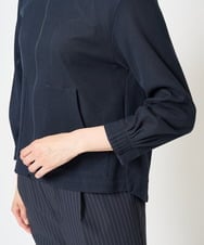PZTGA32330 GEORGES RECH(ジョルジュ・レッシュ) ジャージーノーカラーショートブルゾン ネイビー