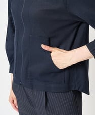 PZTGA32330 GEORGES RECH(ジョルジュ・レッシュ) ジャージーノーカラーショートブルゾン ネイビー