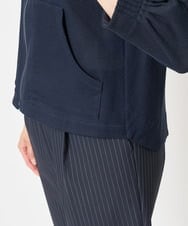 PZTGA32330 GEORGES RECH(ジョルジュ・レッシュ) ジャージーノーカラーショートブルゾン ネイビー