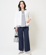 PZTGA32330 GEORGES RECH(ジョルジュ・レッシュ) ジャージーノーカラーショートブルゾン ネイビー