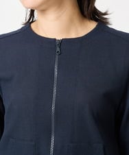 PZTGA32330 GEORGES RECH(ジョルジュ・レッシュ) ジャージーノーカラーショートブルゾン ネイビー