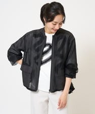 PZTGB44360 GEORGES RECH(ジョルジュ・レッシュ) ダイヤチュールネットシアーブルゾン ブラック