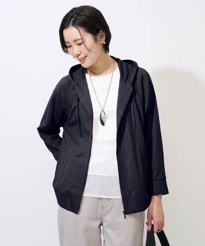 PZTGD06290 GEORGES RECH ラグランスリーブ8分袖パーカー