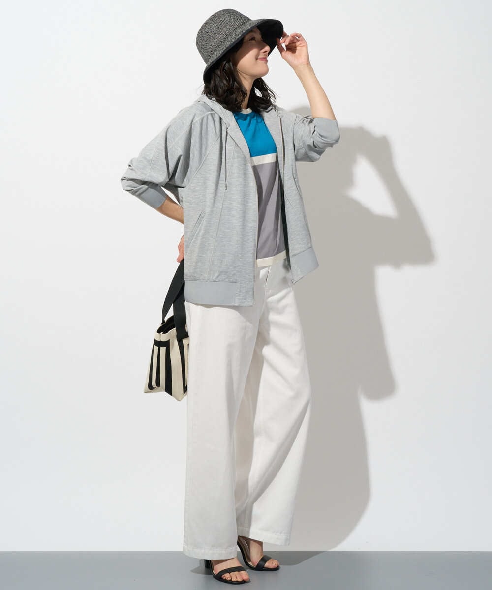 PZTGD06290 GEORGES RECH(ジョルジュ・レッシュ) ラグランスリーブ8分袖パーカー ネイビー