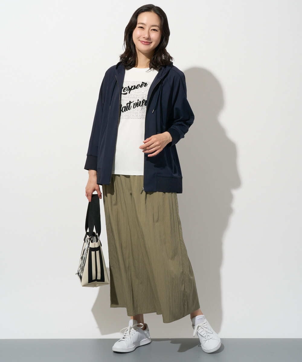 PZTGD06290 GEORGES RECH(ジョルジュ・レッシュ) ラグランスリーブ8分袖パーカー ネイビー