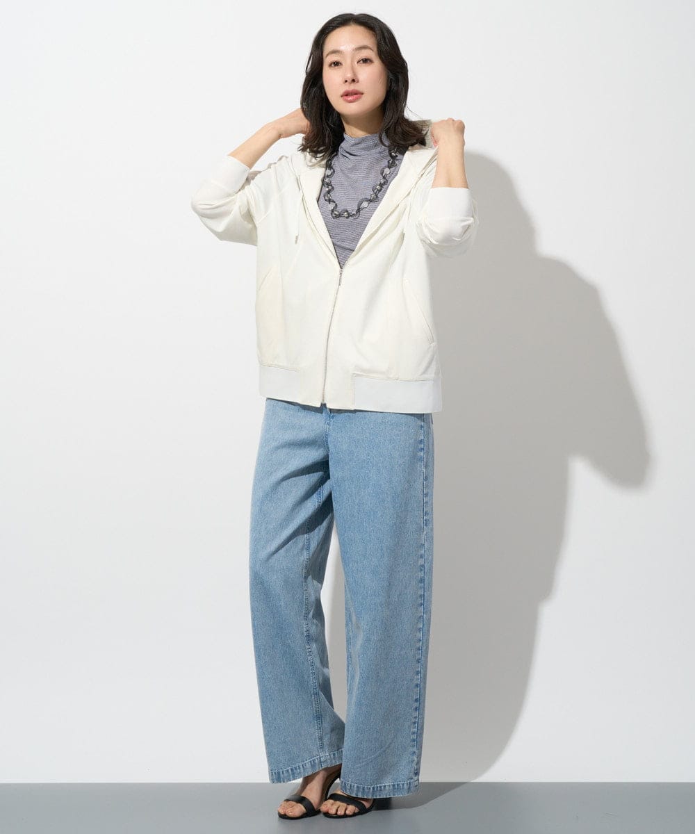 PZTGD06290 GEORGES RECH(ジョルジュ・レッシュ) ラグランスリーブ8分袖パーカー ネイビー