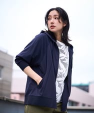 PZTGD06290 GEORGES RECH(ジョルジュ・レッシュ) ラグランスリーブ8分袖パーカー ネイビー