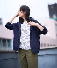 PZTGD06290 GEORGES RECH(ジョルジュ・レッシュ) ラグランスリーブ8分袖パーカー ネイビー