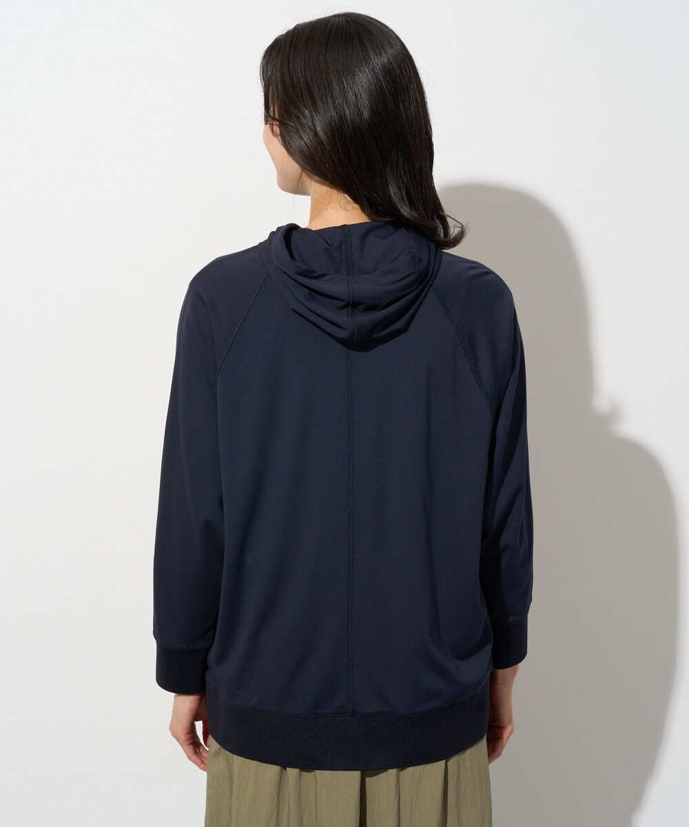 PZTGD06290 GEORGES RECH(ジョルジュ・レッシュ) ラグランスリーブ8分袖パーカー ネイビー