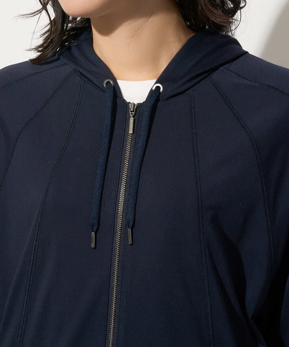 PZTGD06290 GEORGES RECH(ジョルジュ・レッシュ) ラグランスリーブ8分袖パーカー ネイビー