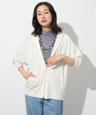 PZTGD06290 GEORGES RECH(ジョルジュ・レッシュ) ラグランスリーブ8分袖パーカー ホワイト