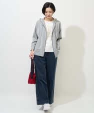 PZTGD06290 GEORGES RECH(ジョルジュ・レッシュ) ラグランスリーブ8分袖パーカー ライトグレー